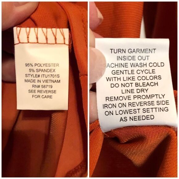 NY COLLECTION - 🎉2XHP🎉 NWT - L Sz L Petite 3/4 Sleeve Cutout Top/“Spice Route” - Picture 10 of 14